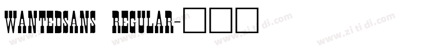 WantedSans Regular字体转换